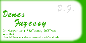 denes fuzessy business card